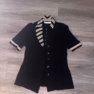 St. John Collection Black and White Cardigan